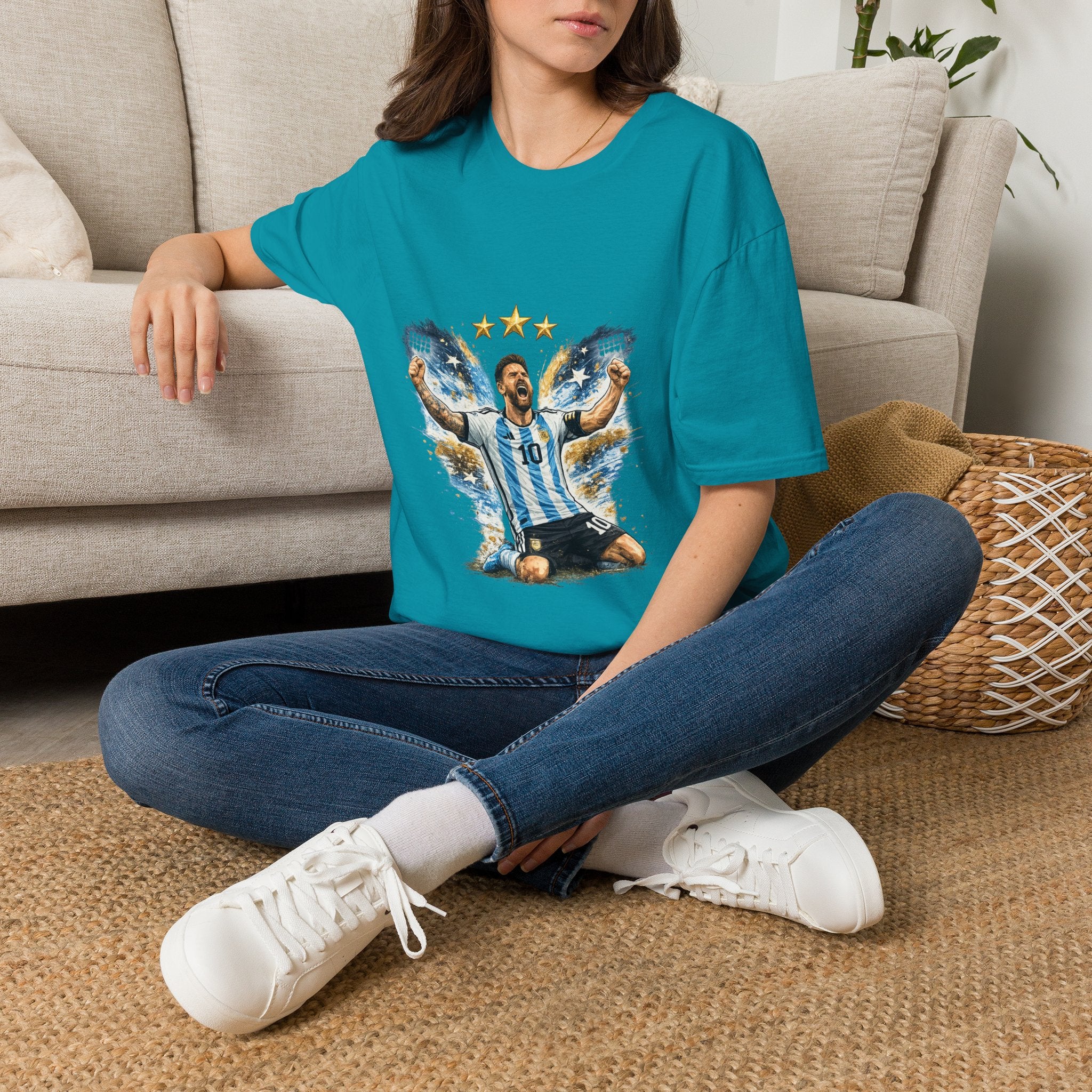 Argentina Soccer Legend Argentina T-Shirt — Celebratory Messi Design