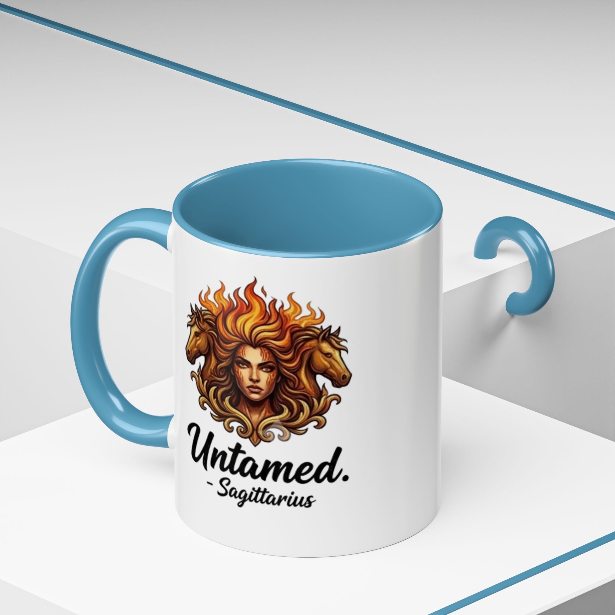 Untamed Sagittarius Accent Coffee Mug – Zodiac Astrology Gift (11/15oz)