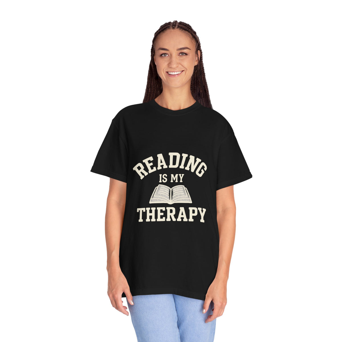 Reading Is My Therapy Book Lover Retro Aesthetic Graphic Tee - Trending Now - October 2026