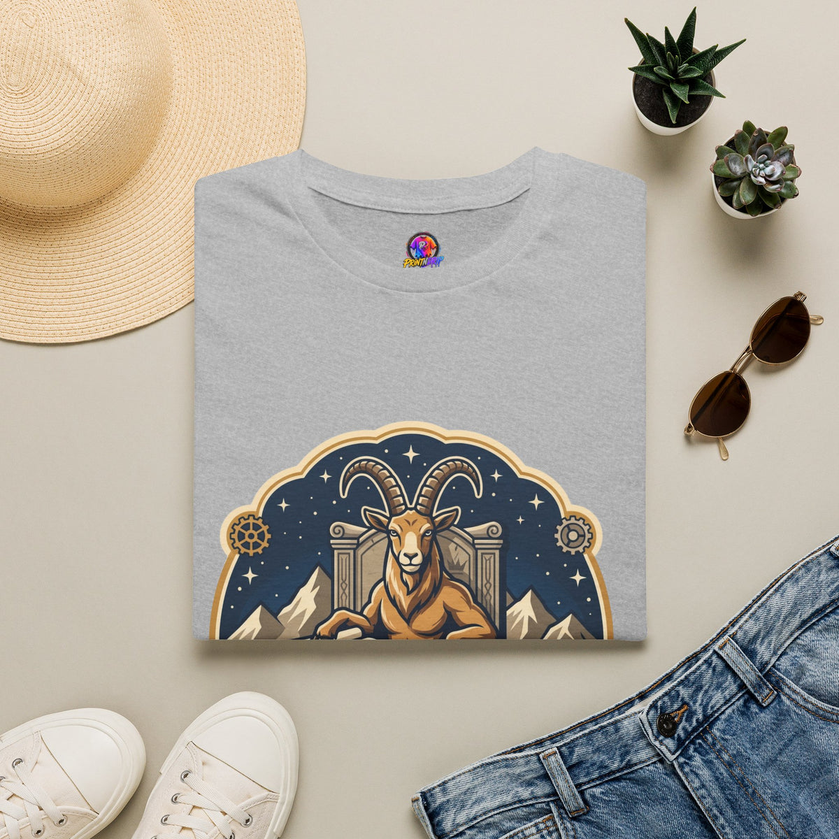Capricorn Zodiac T-Shirt — "Building an Empire" Goat Horoscope Tee