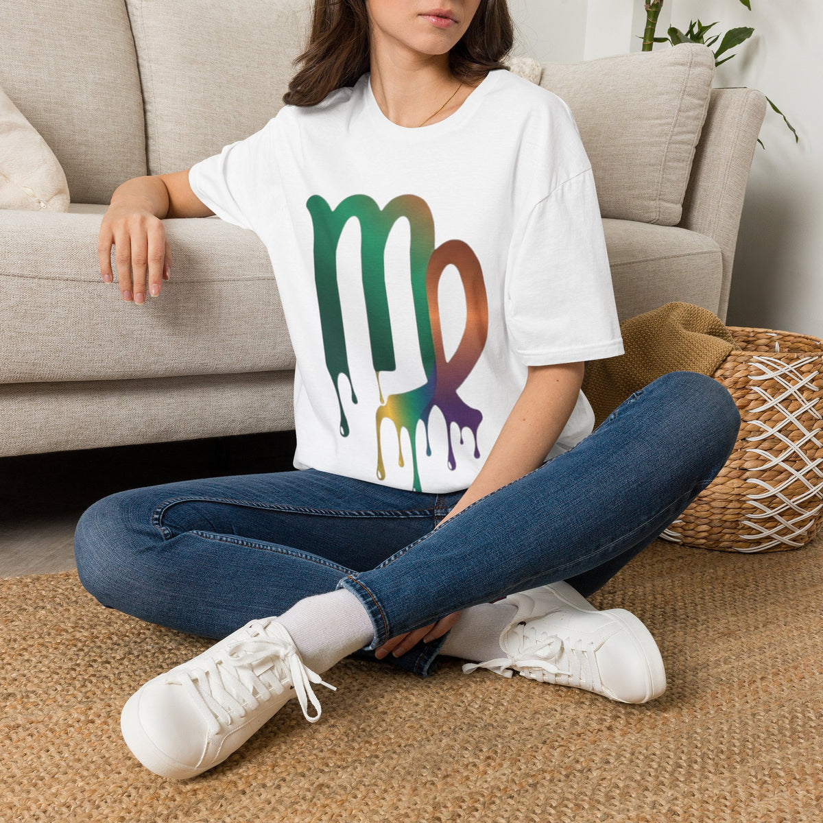 Virgo Zodiac Drip T-Shirt — Colorful Virgo Sign Astrology Tee