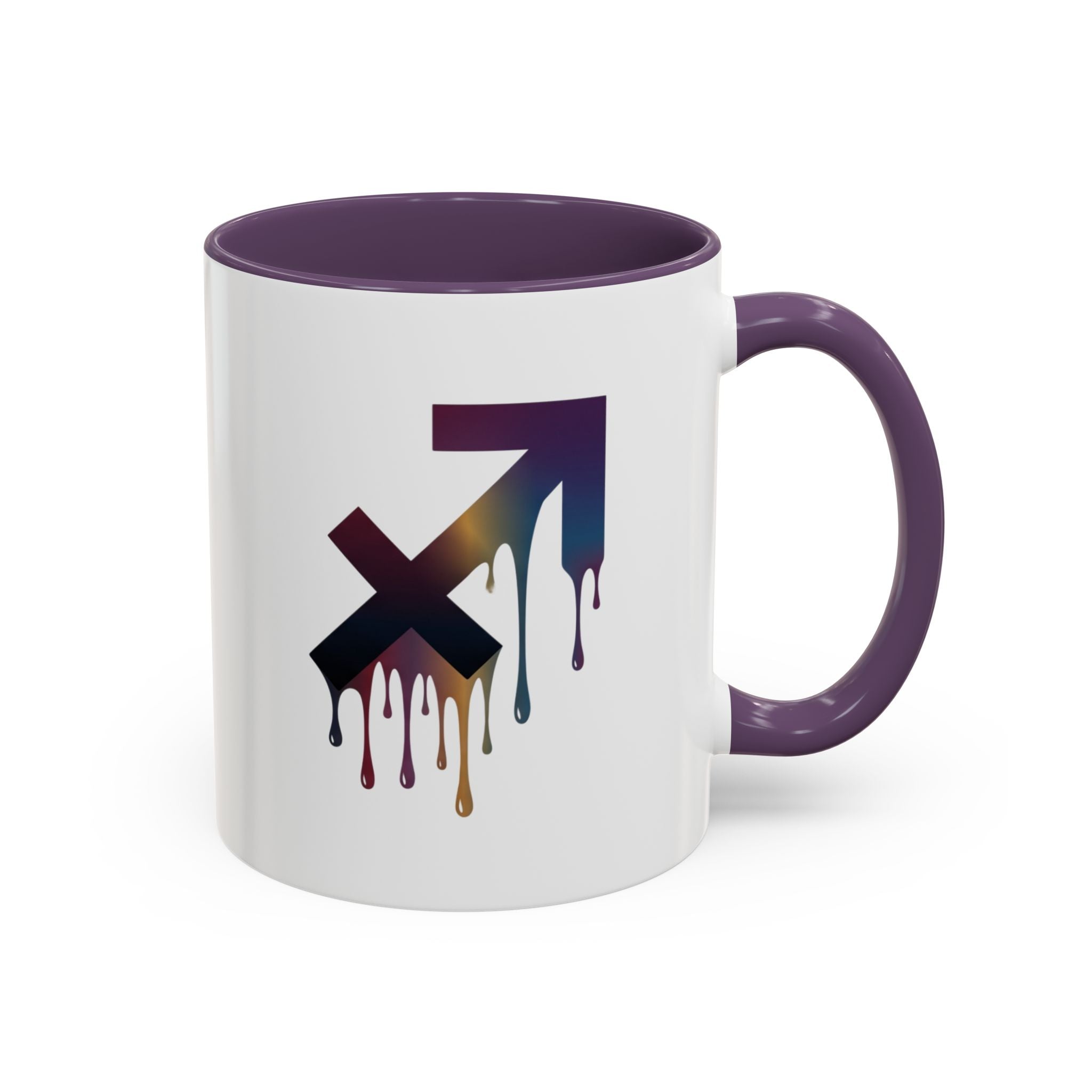Sagittarius Drip Accent Coffee Mug — Zodiac Archer Horoscope Gift