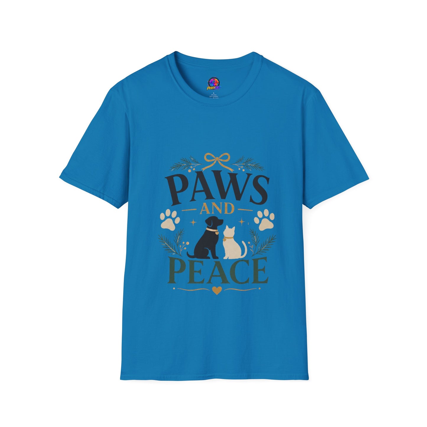 Paws and Peace T-Shirt — Cozy Pet Lover Tee