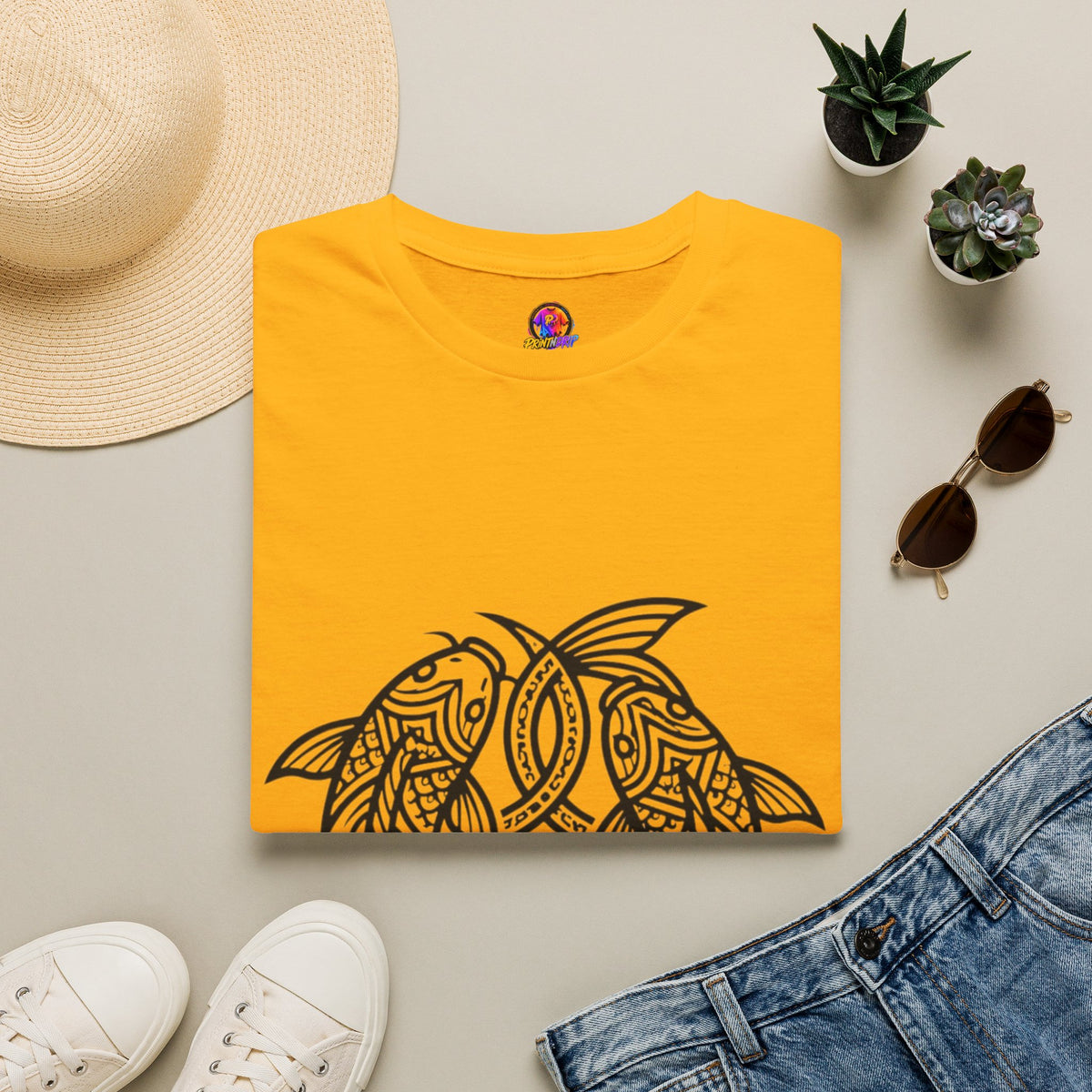 T-Shirt — Intricate Tribal Turtle Line Art Graphic Tee