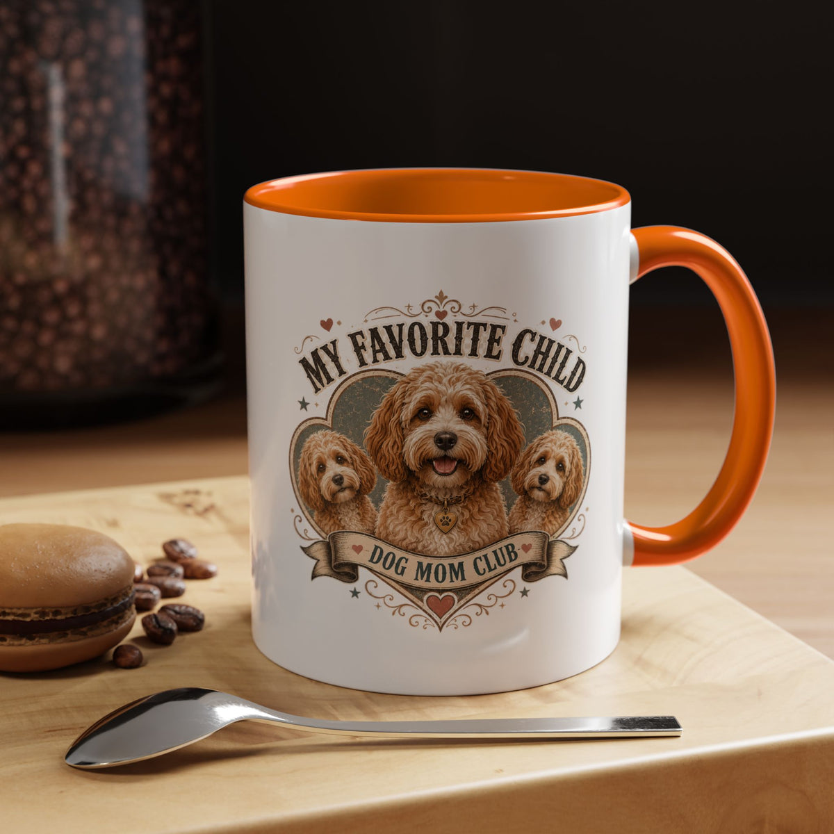 Milo Bailey Dog Dad Mom Dog Mom Club Coffee Mug — “My Favorite Child” Cute Labradoodle Gift