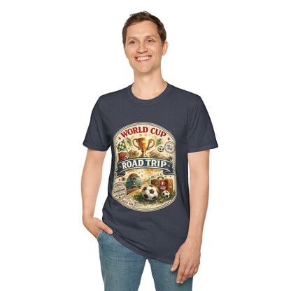 World Cup Road Trip T-Shirt — Vintage Soccer Trophy Design