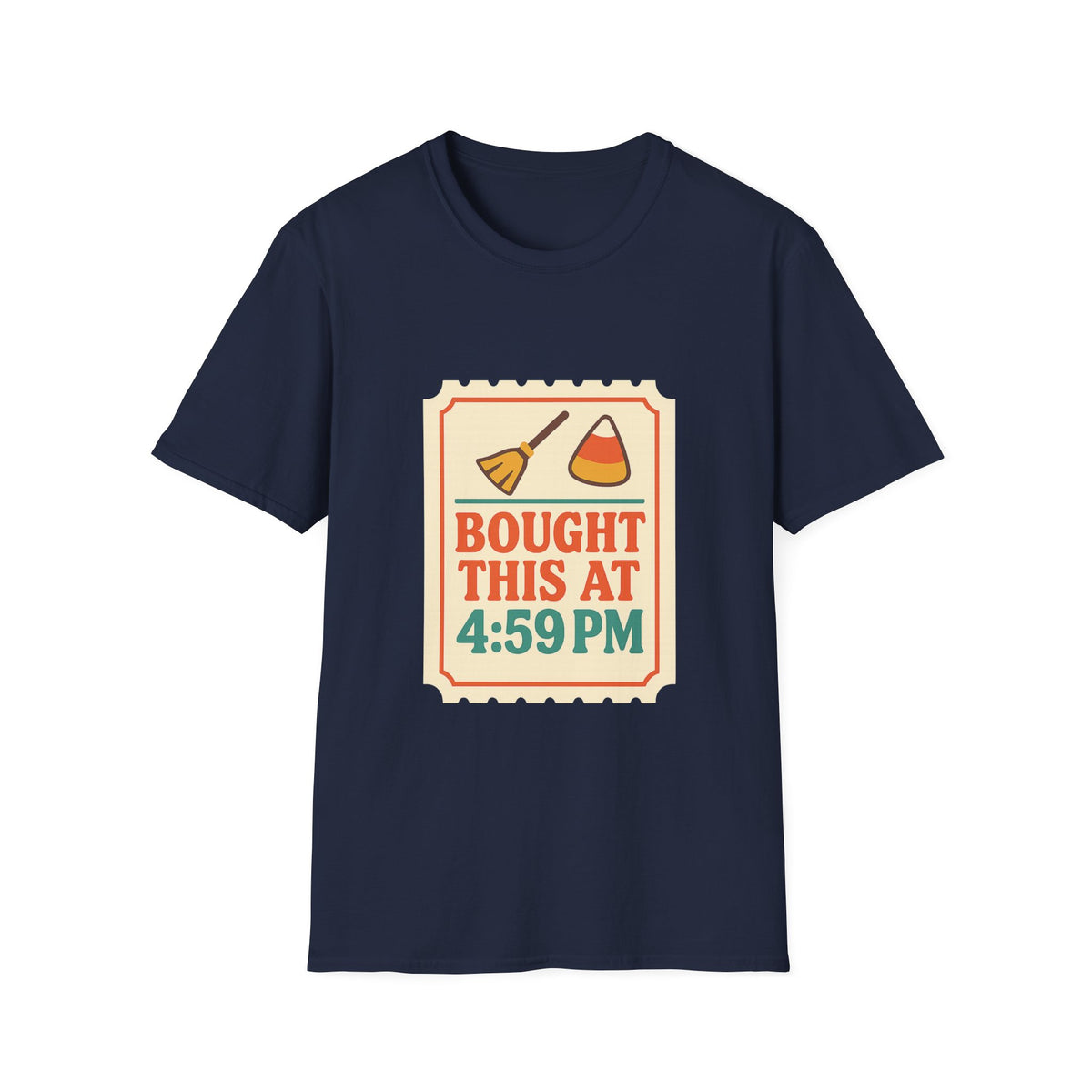 T-Shirt — "Bought This At 4:59 PM" Retro Grocery Sticker Design - Trending Now - October 2026