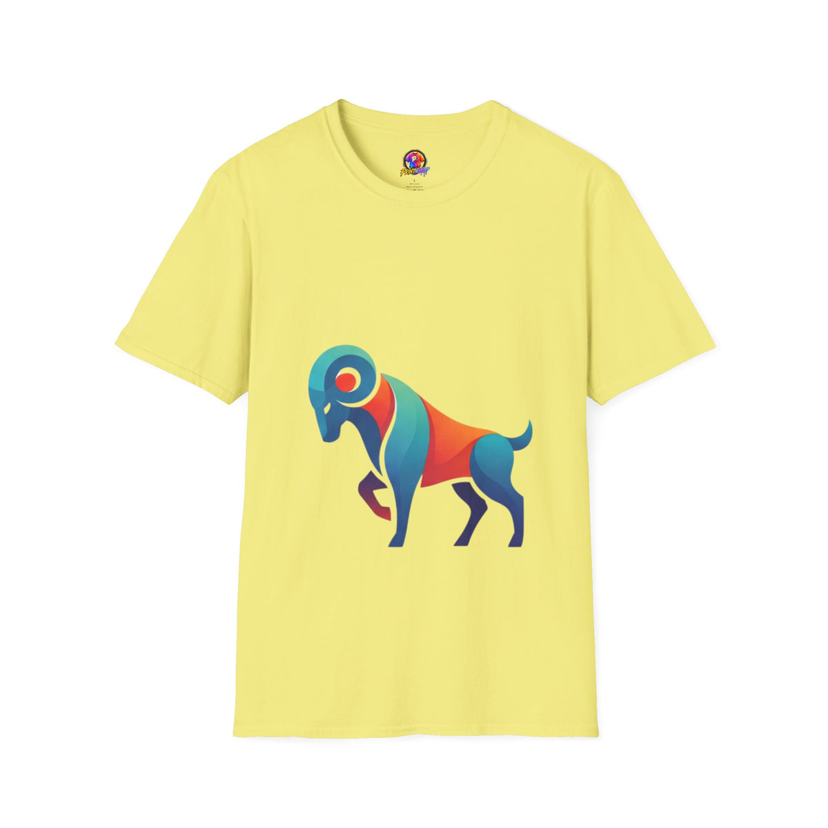 Aries Zodiac  Colorful Ram T-Shirt — Abstract Multicolor Aries Graphic Tee