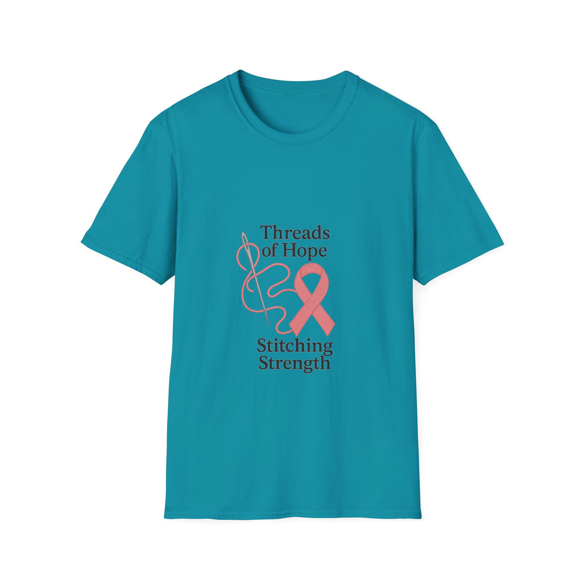 Threads of Hope Breast Cancer Awareness T-Shirt — Stitching Strength Ribbon - Trending Now - October 2026