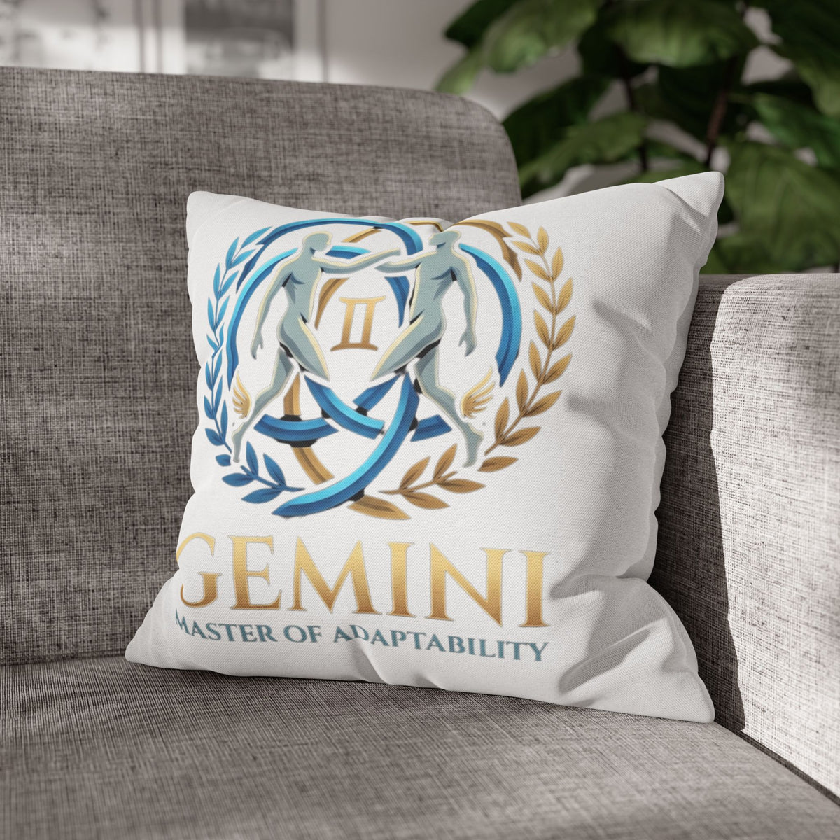 Gemini Zodiac Pillowcase — Master of Adaptability Decorative Throw Pillow Cover