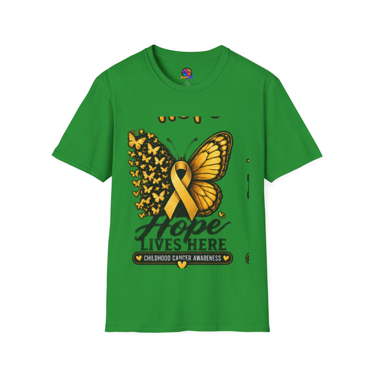 Hope Lives Here Childhood Cancer Awareness T-Shirt