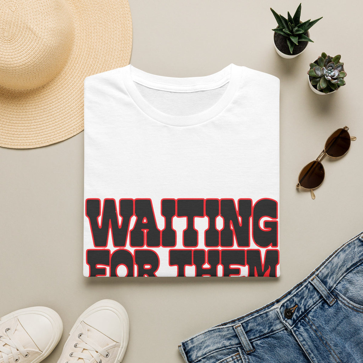 "Waiting For Them Gains" Funny Gym Tee | Red Boxing Gloves Workout T-Shirt - Trending Now - September 2026