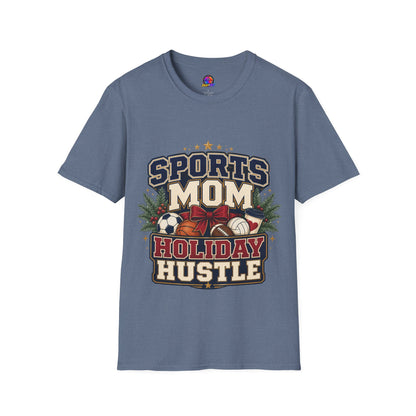 Sports Mom T‑Shirt — "Holiday Hustle" Athletic Mom Tee