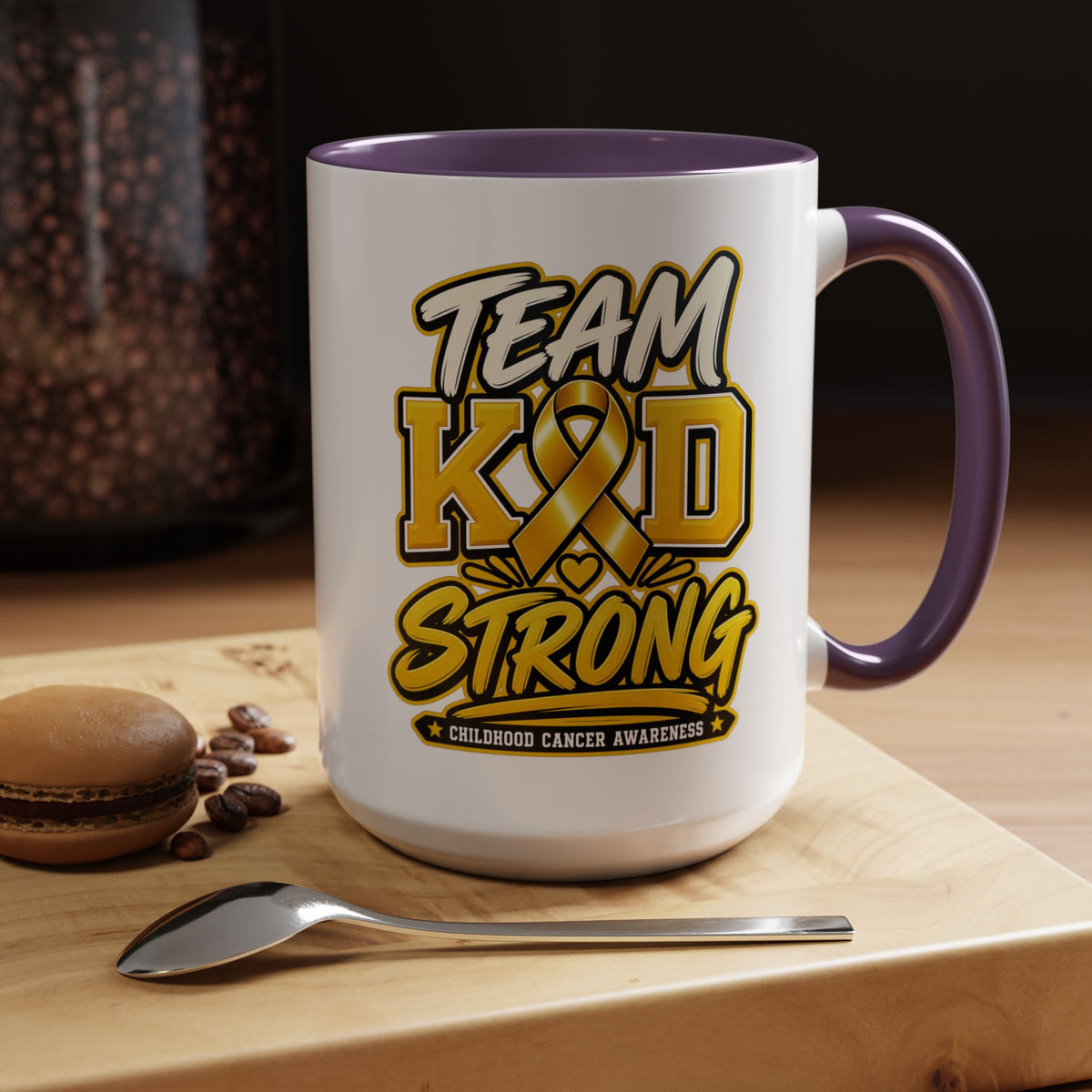 Team KID Strong Childhood Cancer Awareness Coffee Mug
