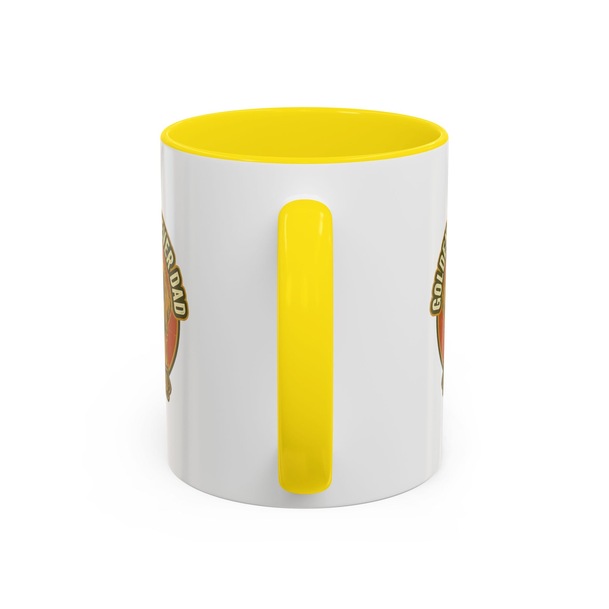 Funny Golden Retriever Dad Coffee Mug — "Certified" Dog Dad Accent Mug