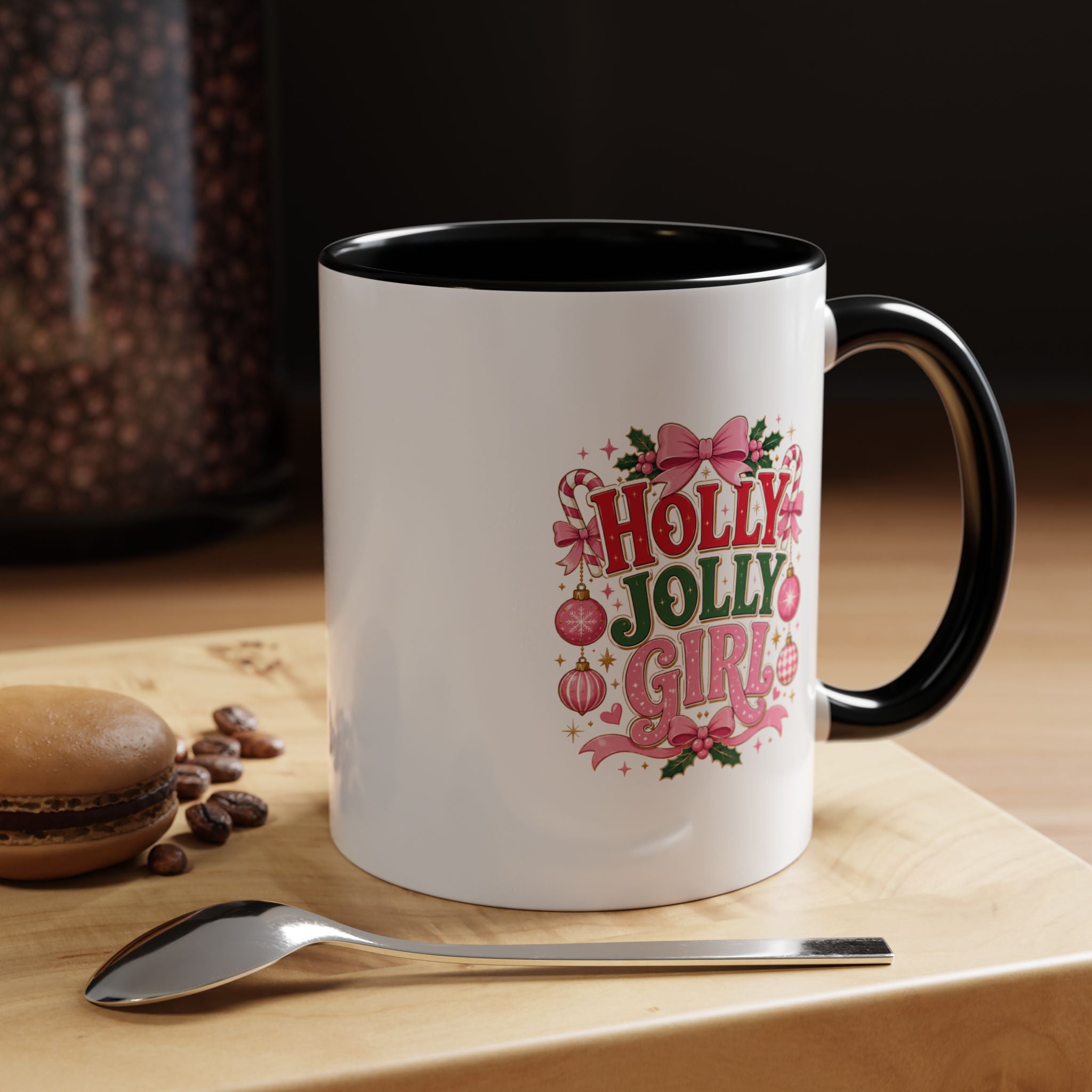 Accent Coffee Mug Holly Jolly Girl