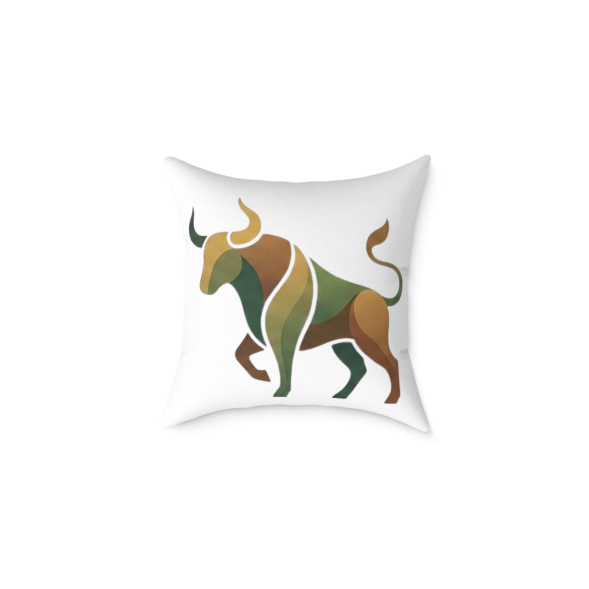 Zodiac Taurus Bull  Astrological Square Poly Canvas Pillow