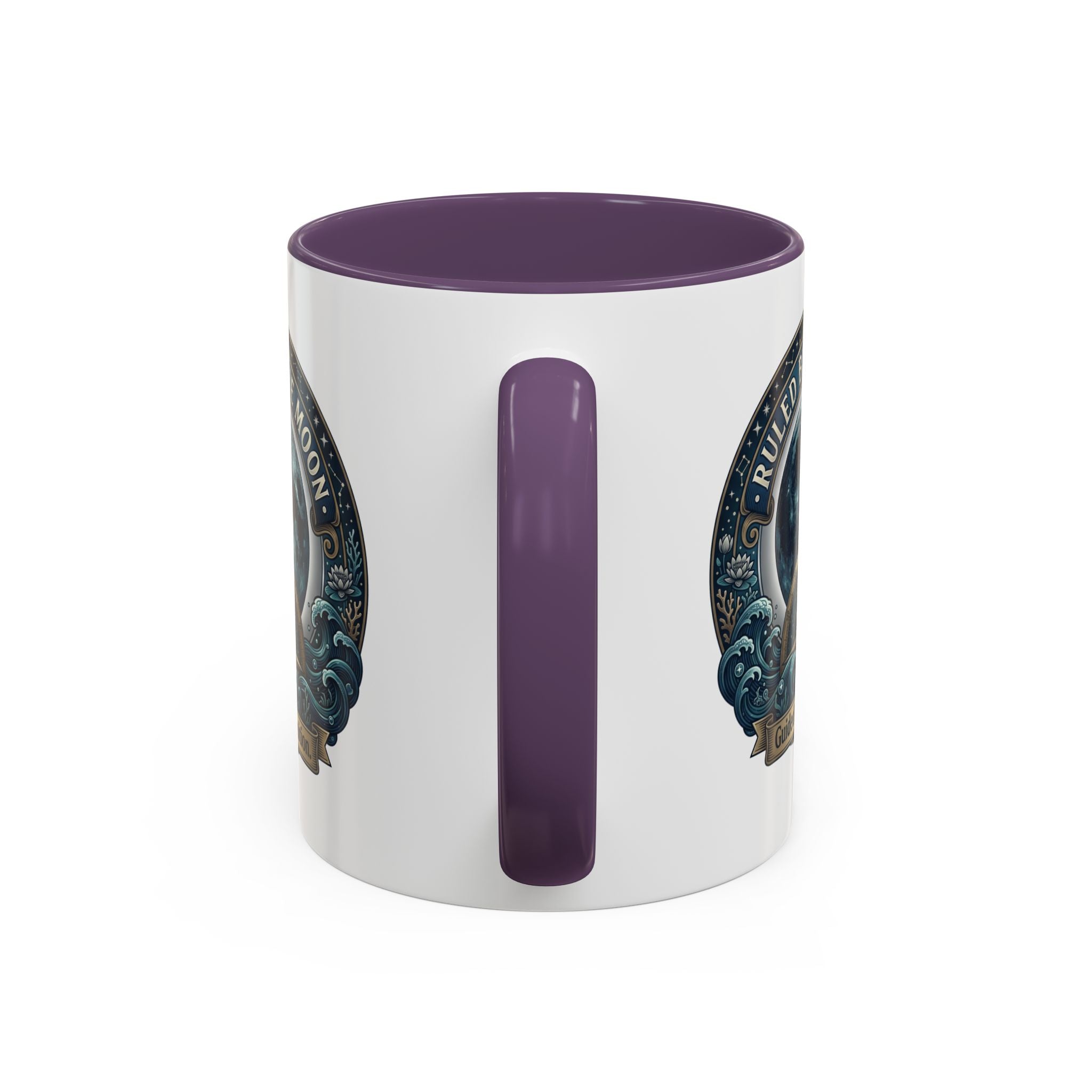 Ruled by the Moon Accent Coffee Mug — Zodiac Cancer Astrology 11/15oz