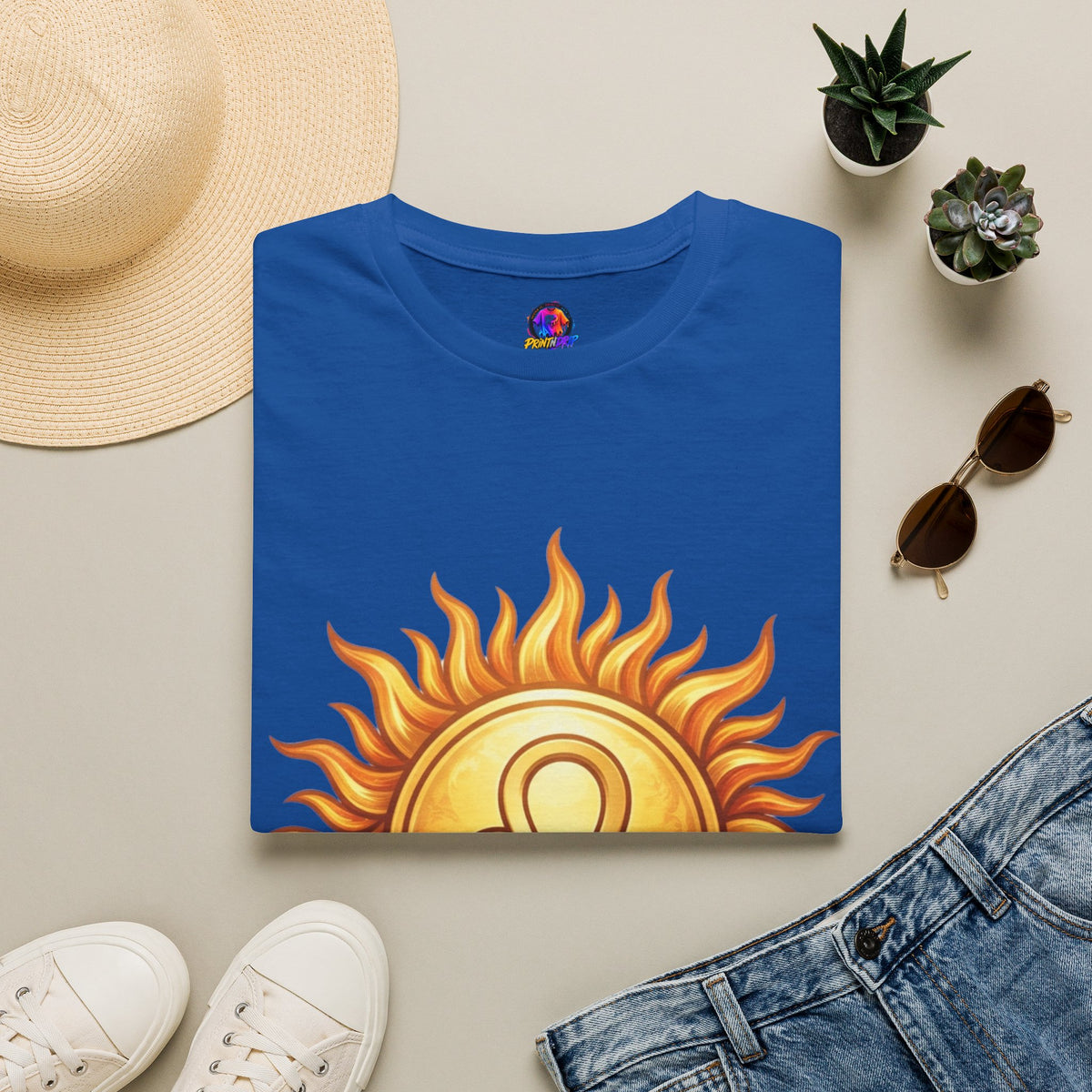 Leo Sun T‑Shirt — Zodiac Sunburst Graphic Tee