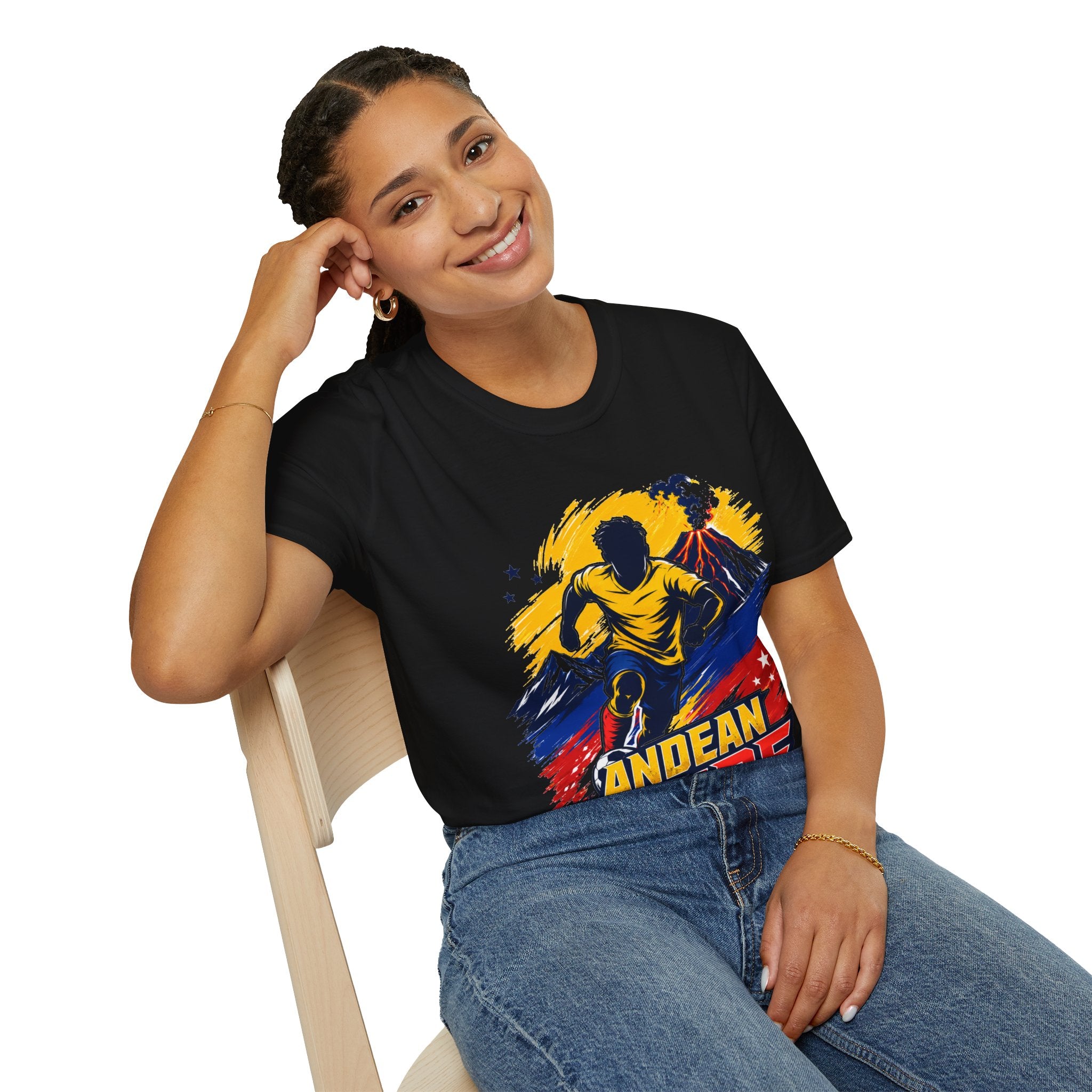 Ecuador Andean Fire Running T‑Shirt — Volcano Trail Runner Graphic Tee