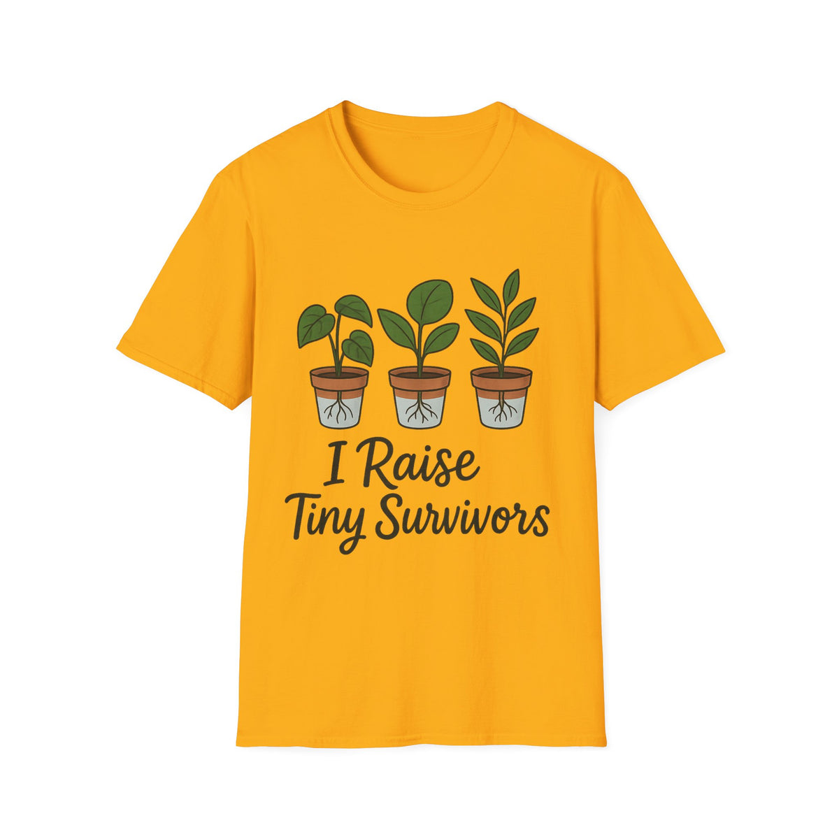 "I Raise Tiny Survivors" Funny Plant Parent Tee - Cute Houseplant Gardener Slogan White T-Shirt - Trending Now - September 2026