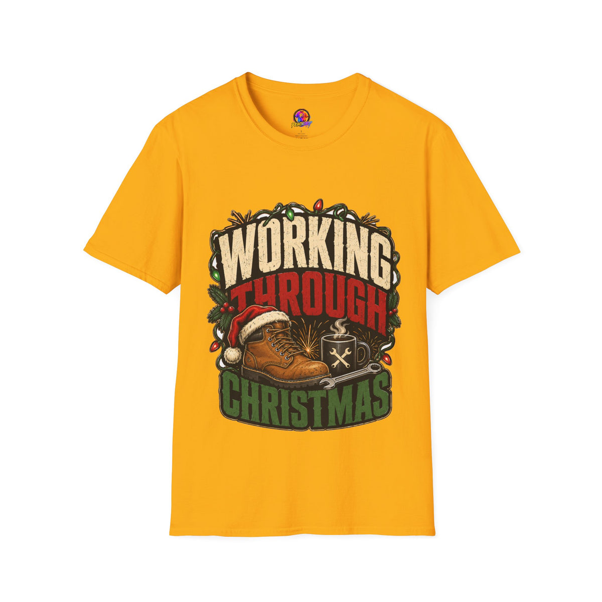 Working Through Christmas T-Shirt — Funny Holiday Nurse/Worker Gift