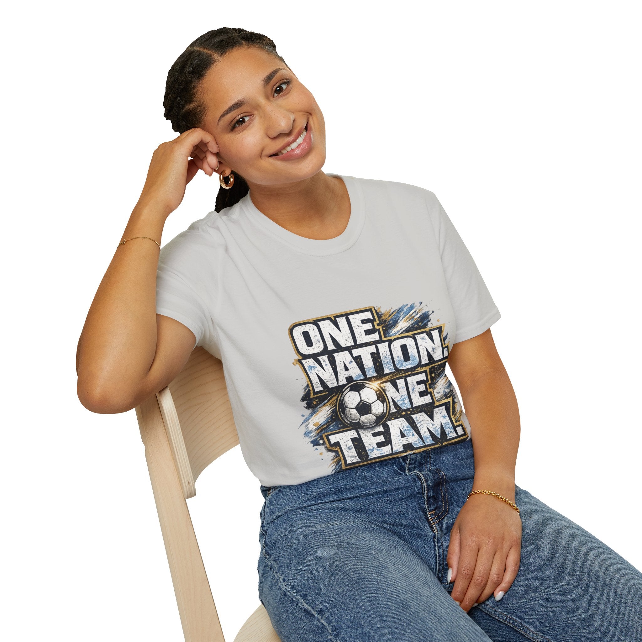 One Nation One Team Soccer T-Shirt — Supportive Fan Tee