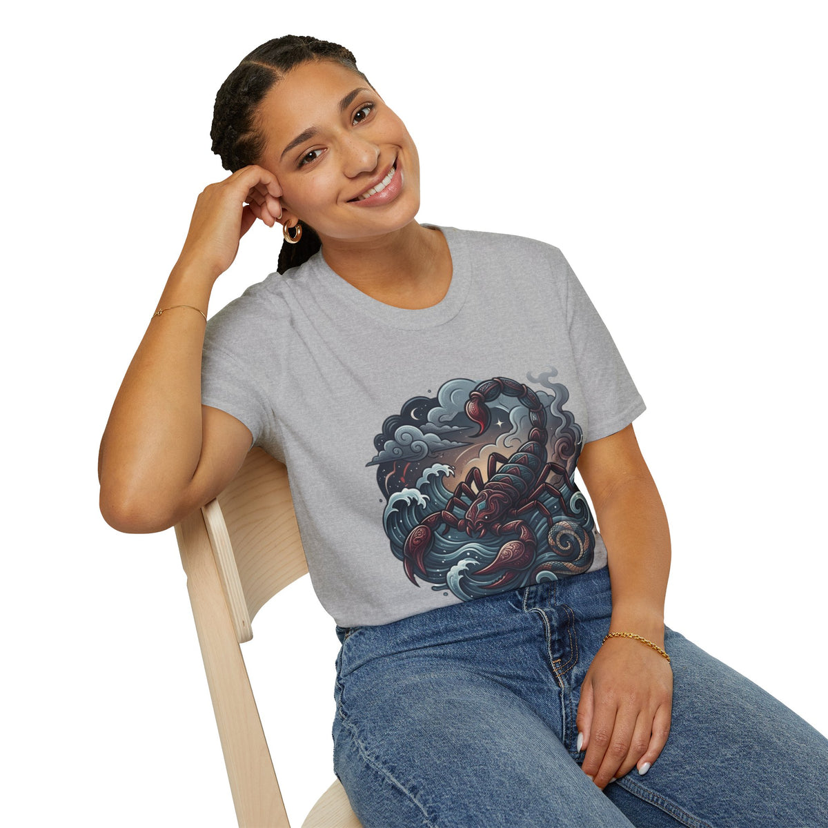 Scorpion Wave T-Shirt — Nautical Tattoo-Inspired Sea Scorpion Design