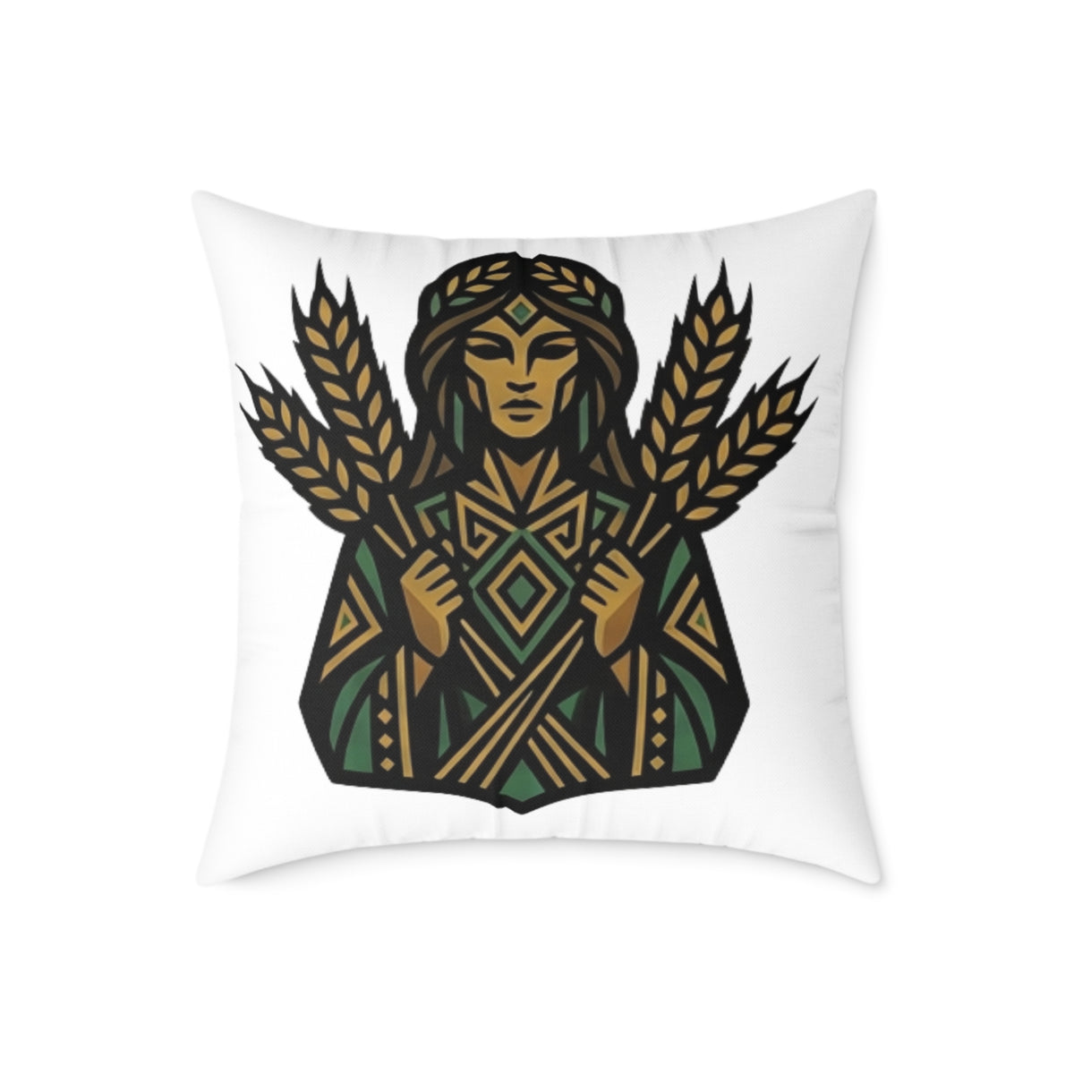 Virgo Zodiac Harvest Astrological Square Poly Canvas Pillow