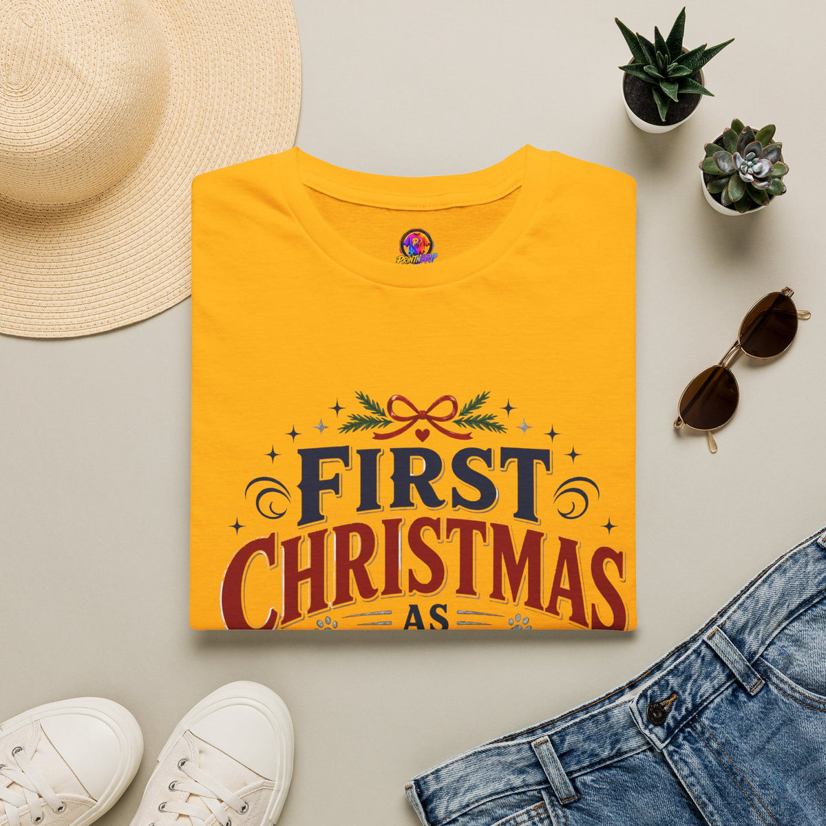 T-Shirt — "First Christmas as Pet Parents" Holiday Tee