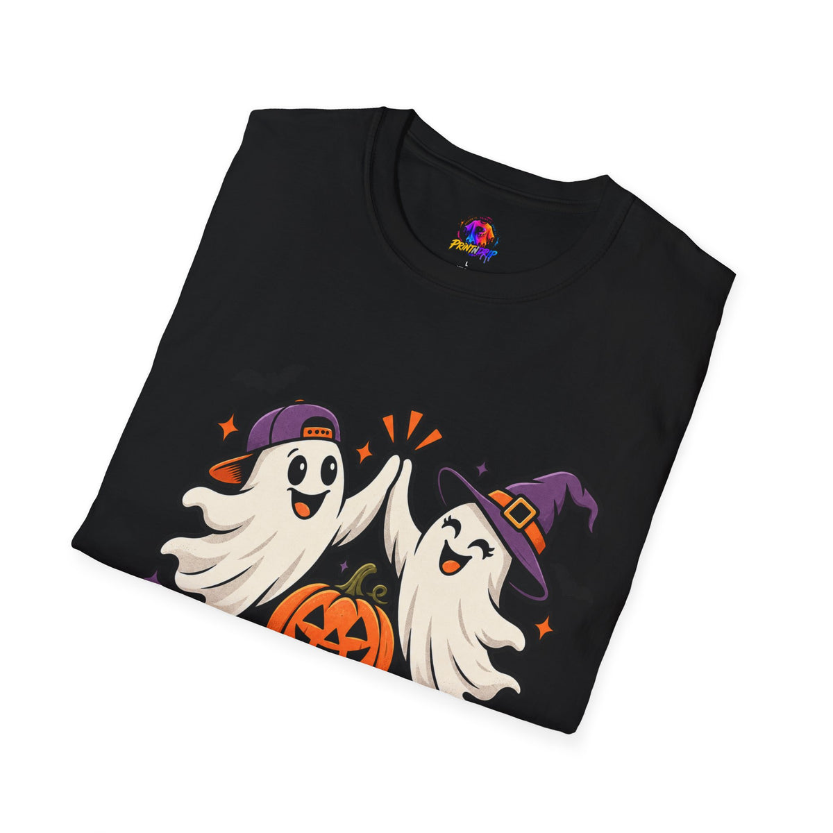 Boo Crew Halloween T-Shirt — Cute Ghosts & Pumpkin Graphic