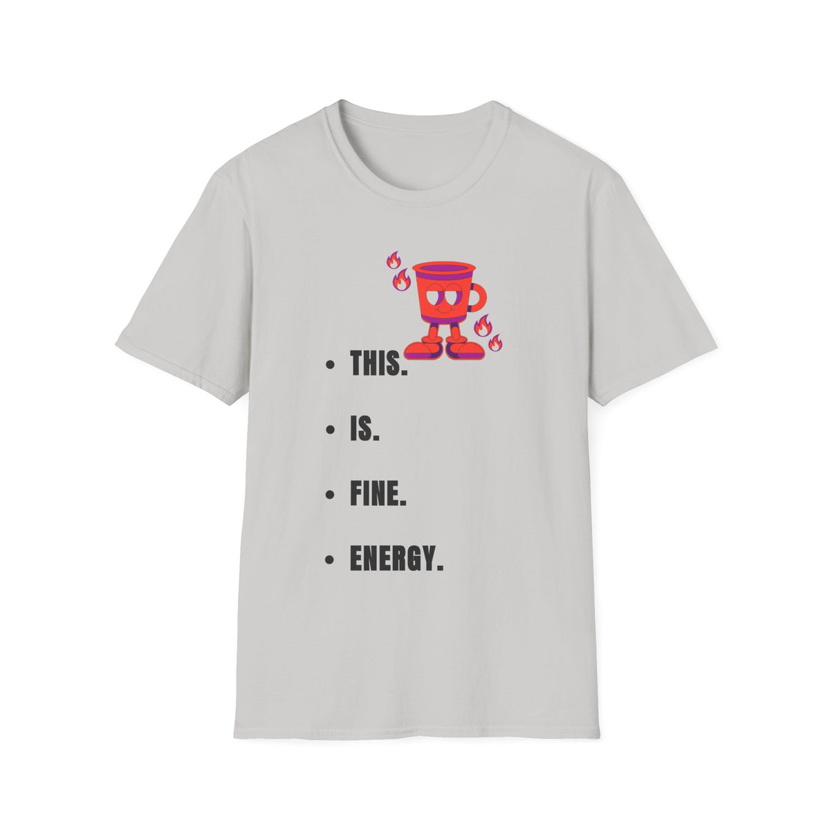 This Is Fine Coffee Mug T-Shirt — Cute Cartoon Coffee Tee - Trending Now - September 2026