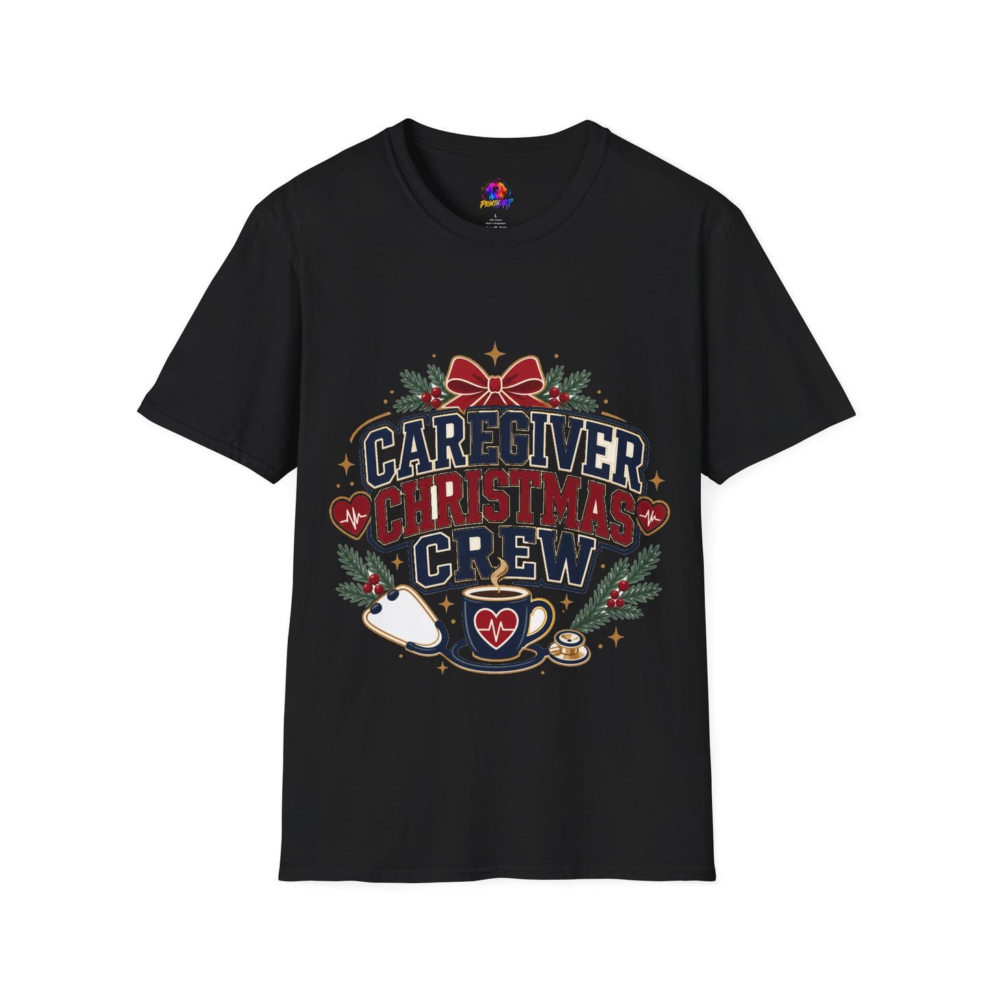 Caregiver Christmas Crew T-Shirt — Holiday Nurse & Caregiver Gift