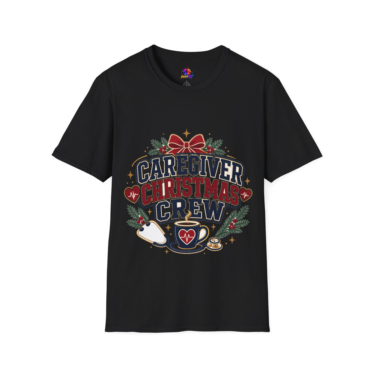 Caregiver Christmas Crew T-Shirt — Holiday Nurse & Caregiver Gift