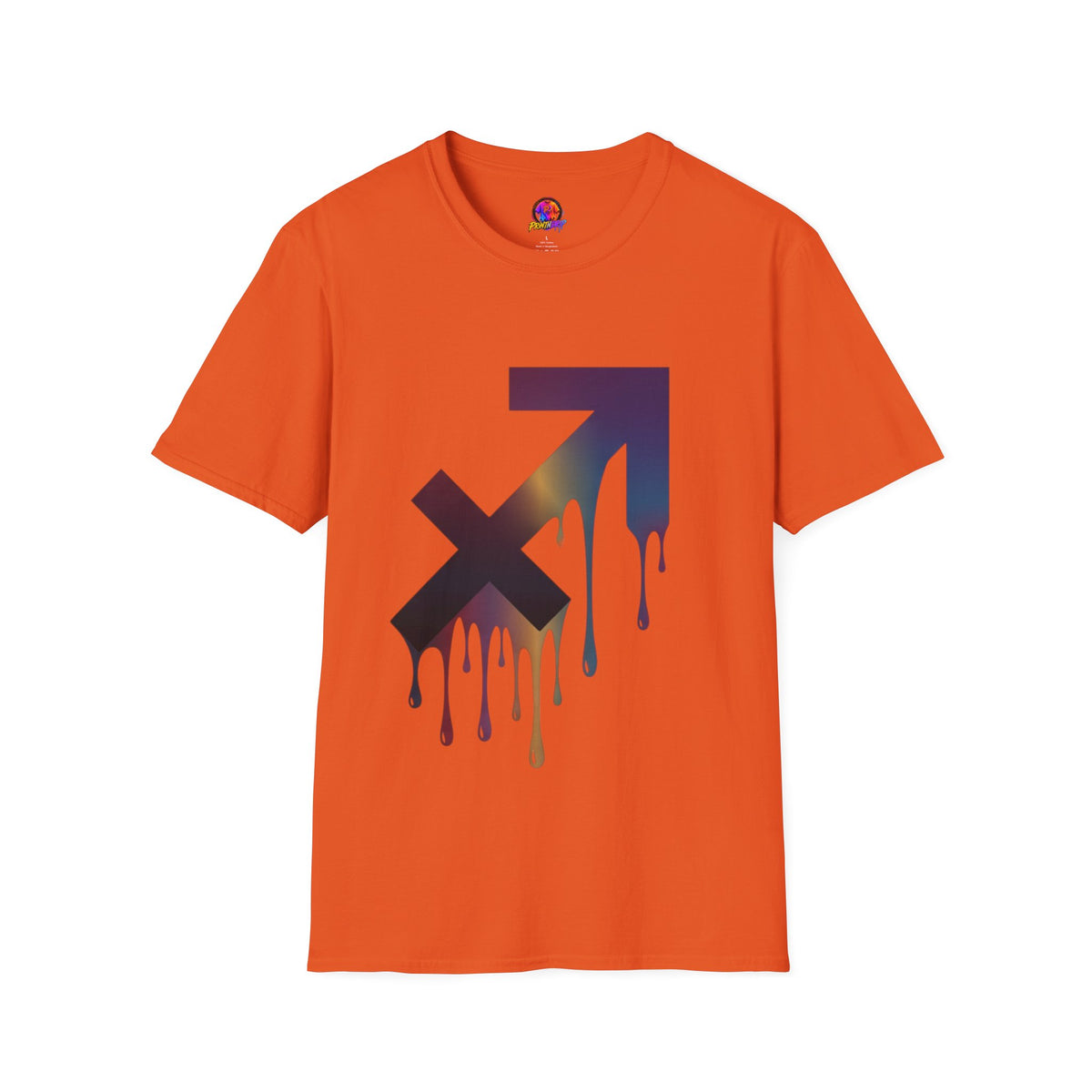 Sagittarius Drip T-Shirt — Gradient Astrological Arrow Tee