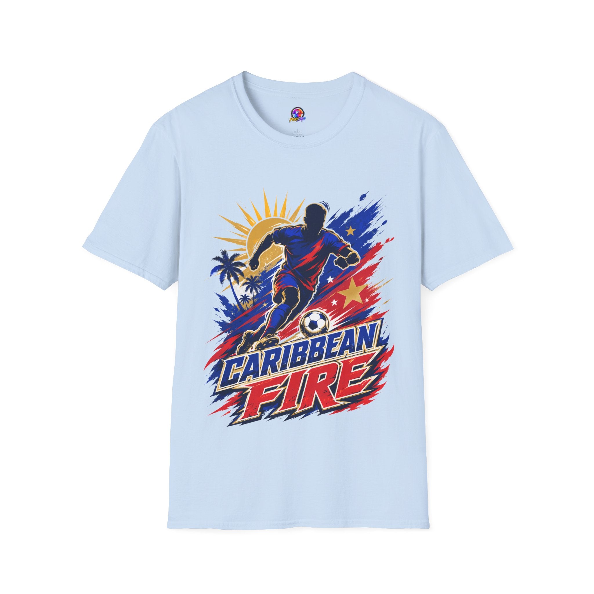 Haiti Soccer T-Shirt — Caribbean Fire Graphic Tee