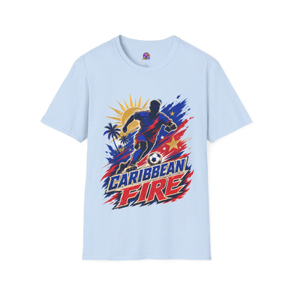 Haiti Soccer T-Shirt — Caribbean Fire Graphic Tee