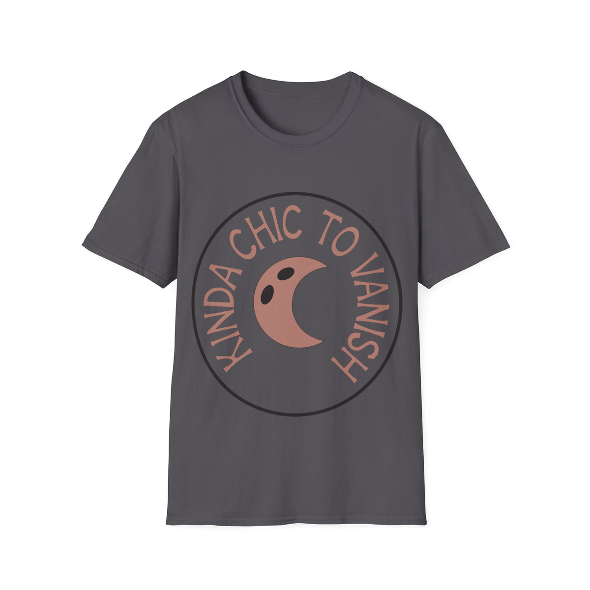 T-Shirt — "Kinda Chic to Vanish" Crescent Moon Graphic Tee - Trending Now - August 2026