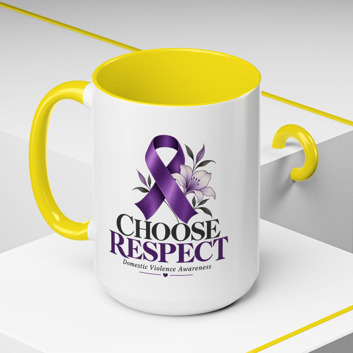 Choose Respect - Domestic Violence Awareness Coffee Mug (Accent, 11/15oz)