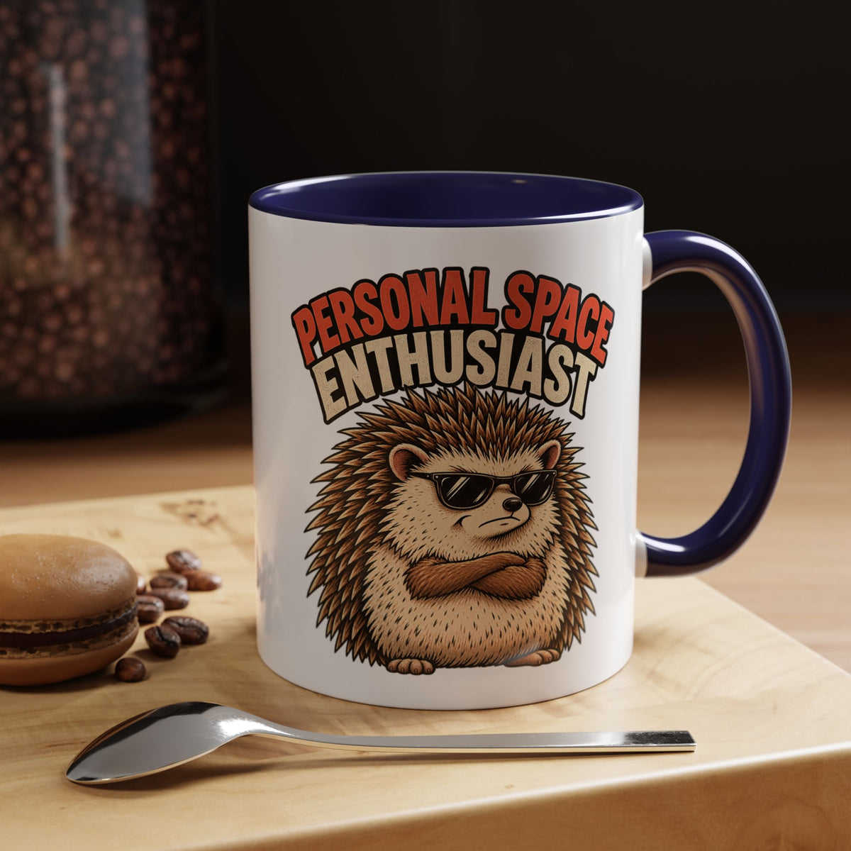 Funny And Witty "Personal Space Enthusiast" Accent Coffee Mug (11, 15oz)
