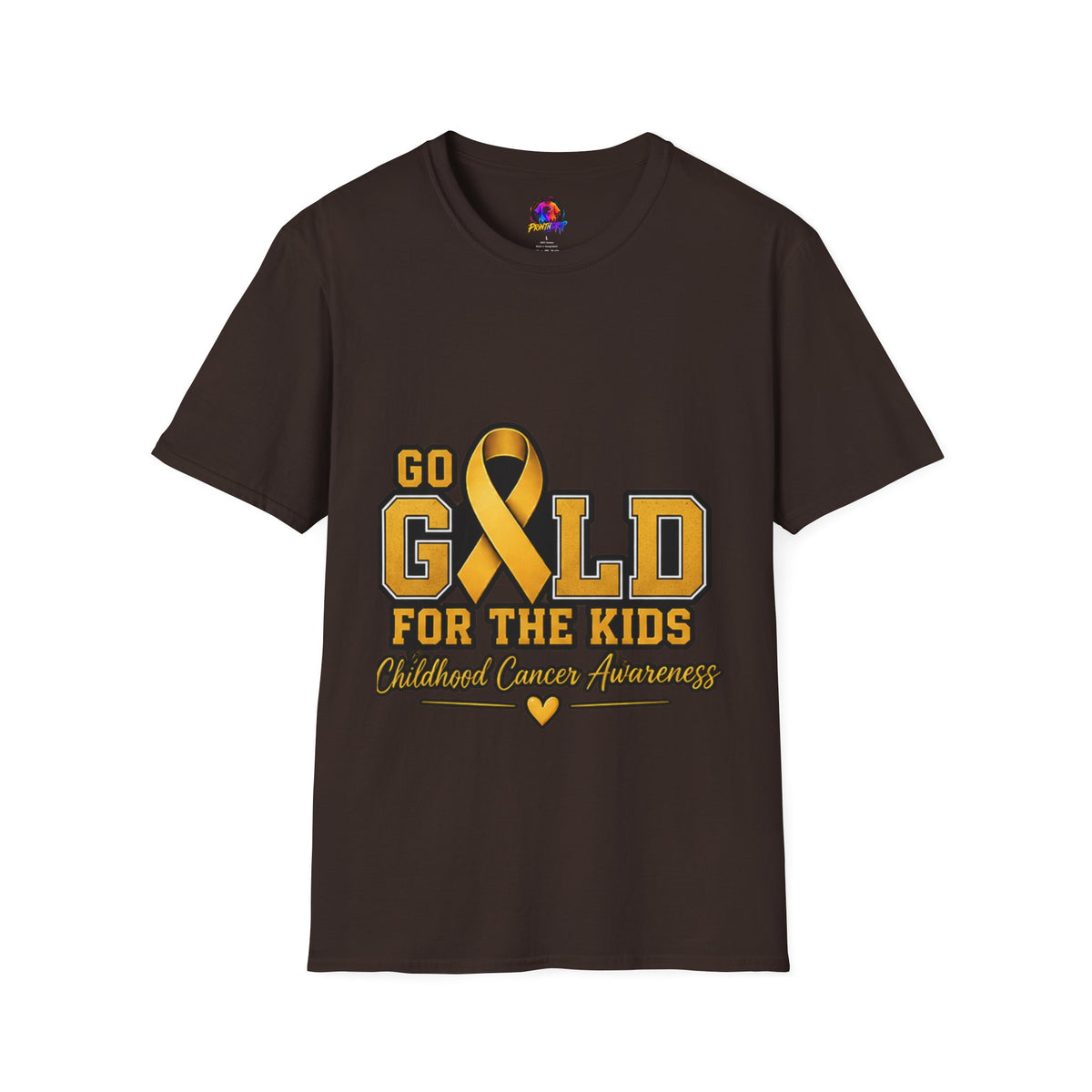 Go Gold For The Kids T-Shirt — Childhood Cancer Awareness Ribbon Tee