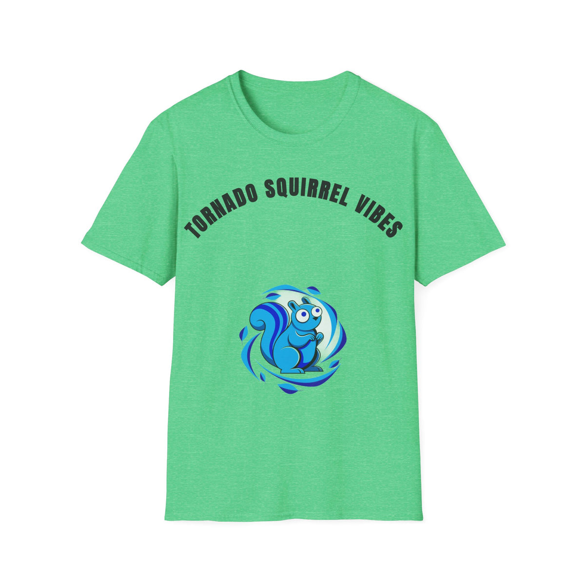 T-Shirt — "Tornado Squirrel Vibes" Graphic Tee | Cute Whimsical Squirrel Swirl Design - Trending Now - September 2026