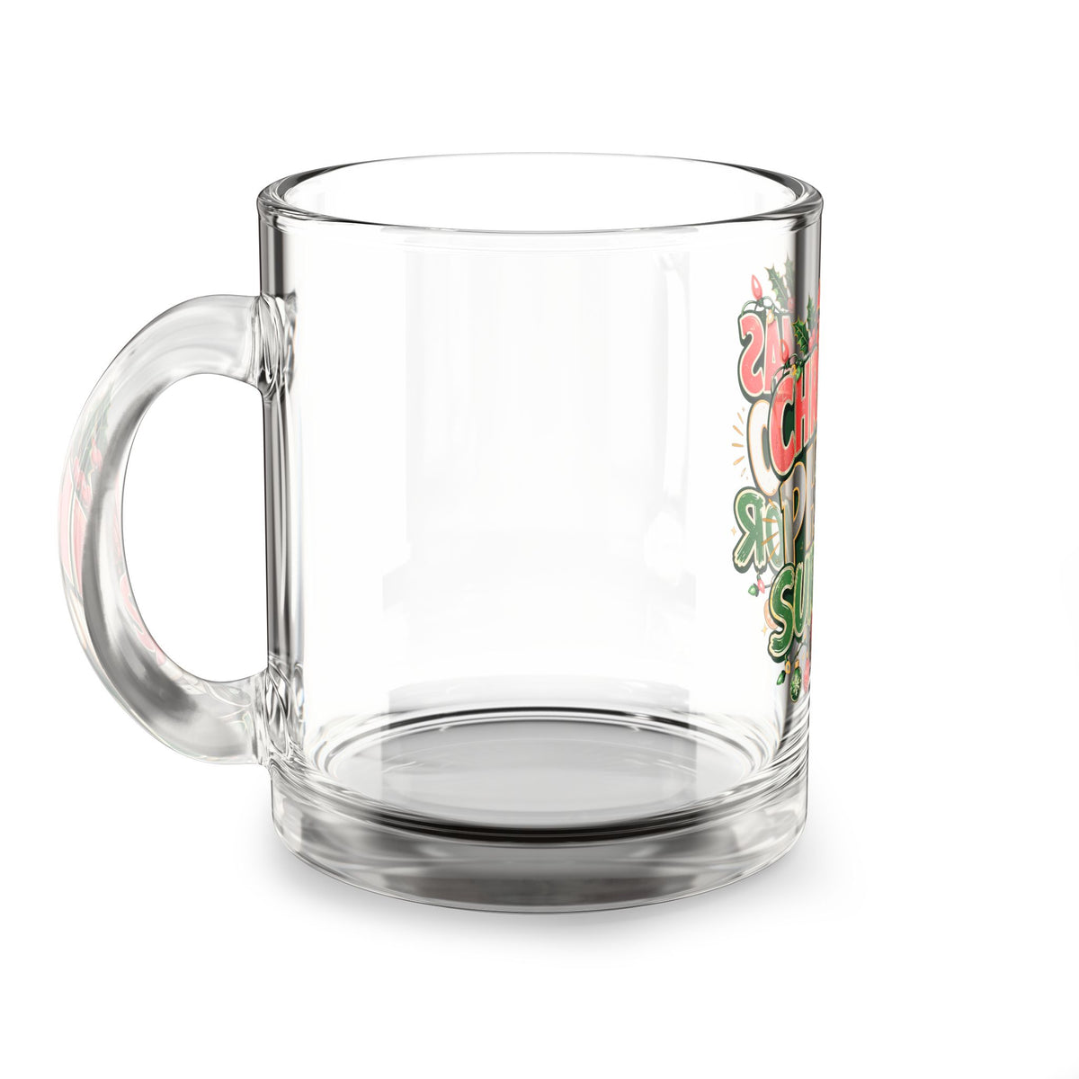 Christmas Glass Mug 10 oz Christmas Photo Survivor Glass Mug – 10oz Holiday Camera Lover Gift