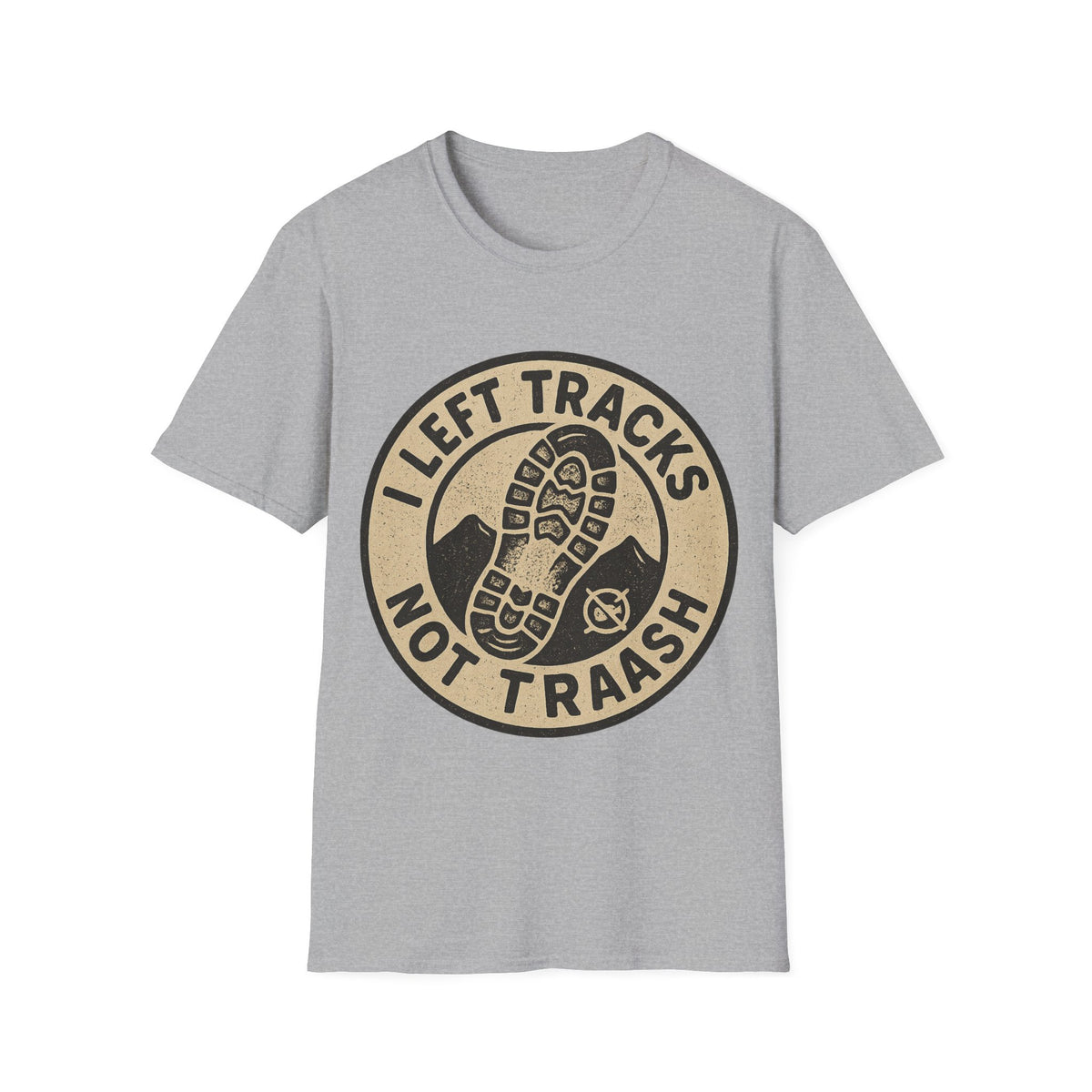 Left Tracks Not Trash Vintage Badge T-Shirt, Retro Leave No Trace Hiking Tee - Trending Now - September 2026
