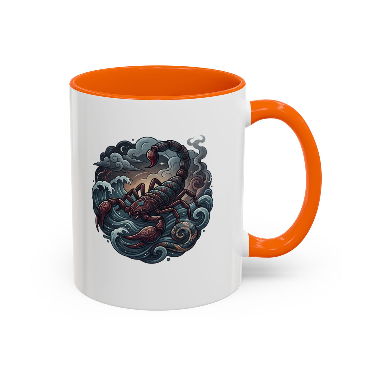 Scorpion Ocean Accent Coffee Mug – Nautical Tattoo-Style