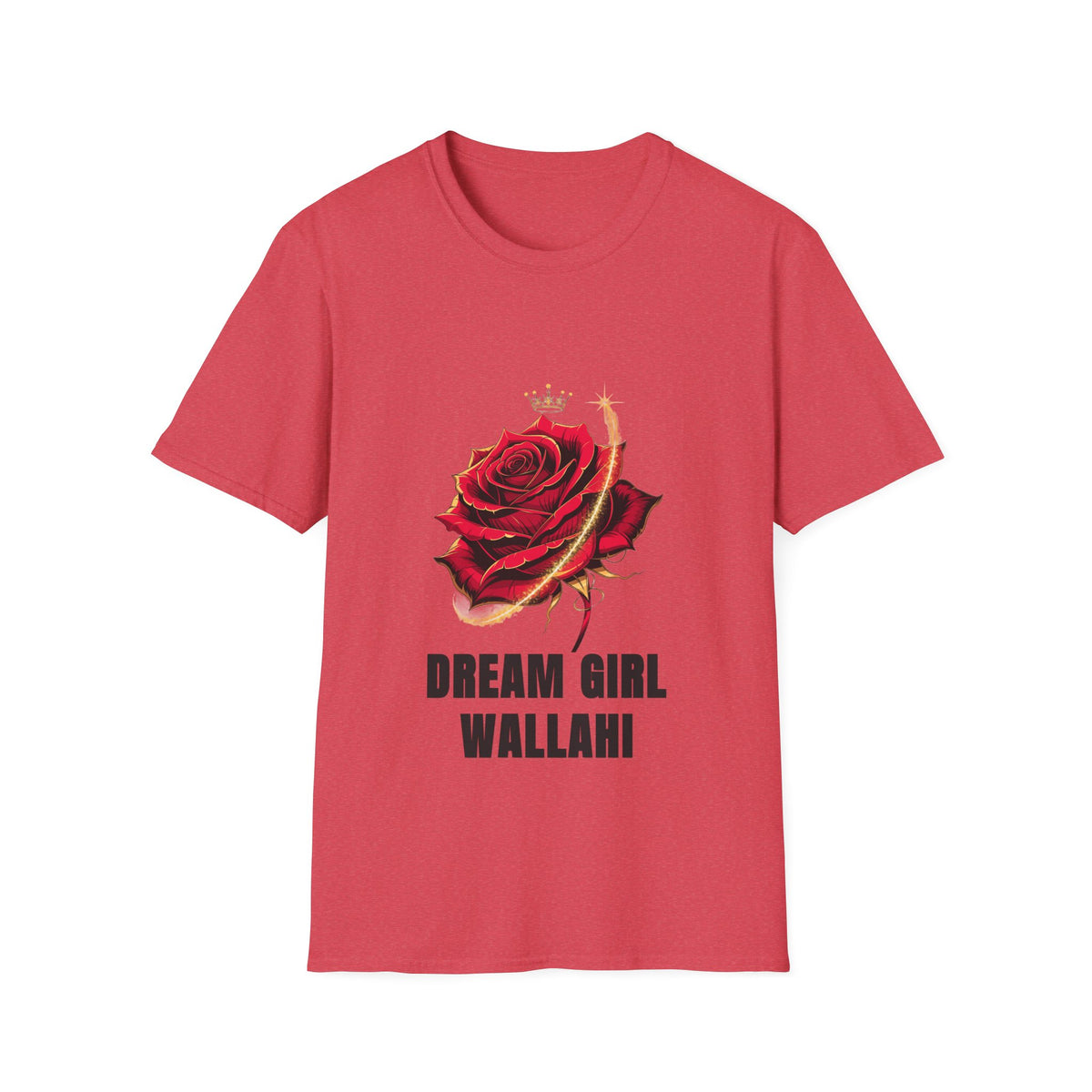Dream Girl Wallahi Rose T-Shirt — Crowned Red Rose Graphic Tee - Trending Now - August 2026