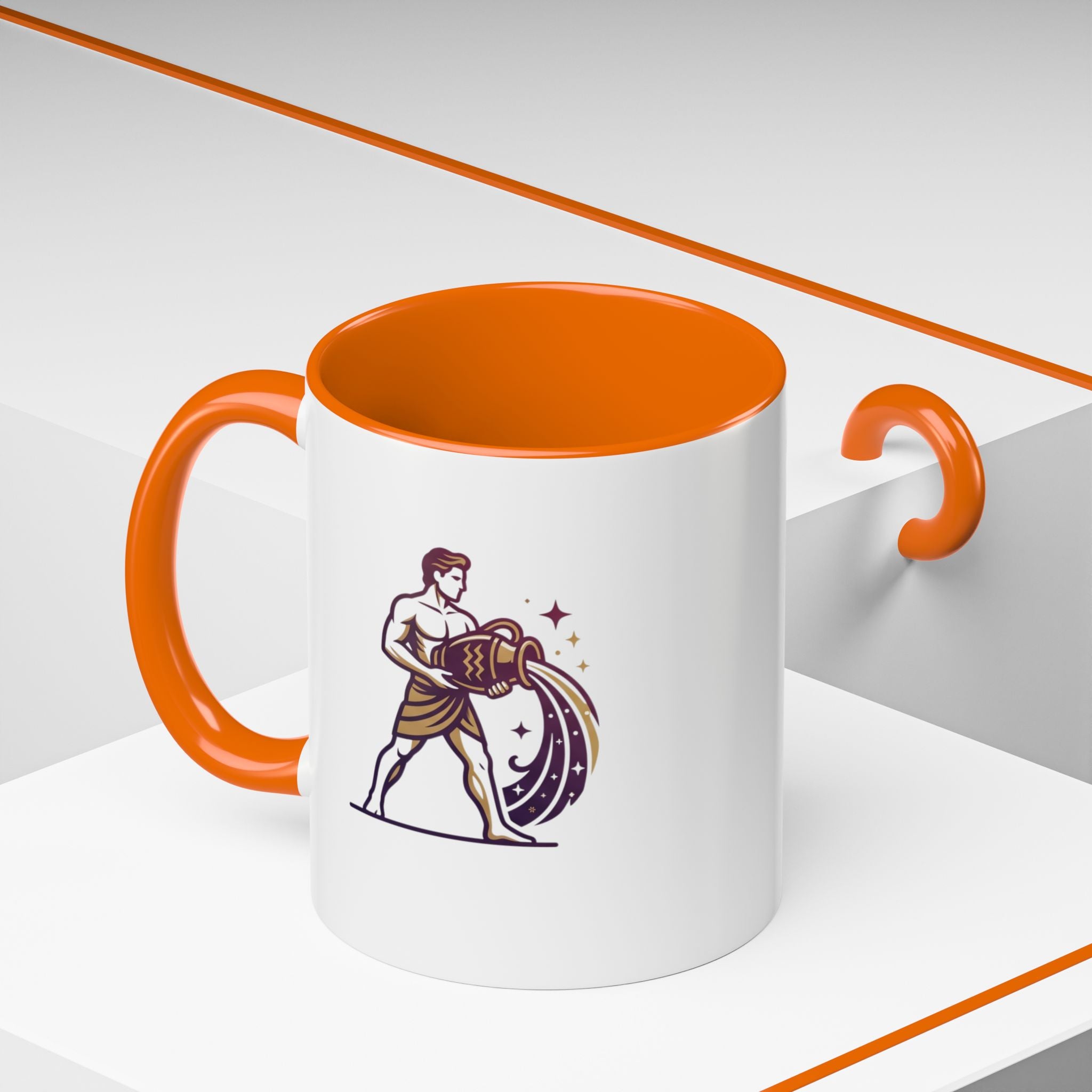 Aquarius Zodiac Coffee Mug — Water Bearer Astrology Gift