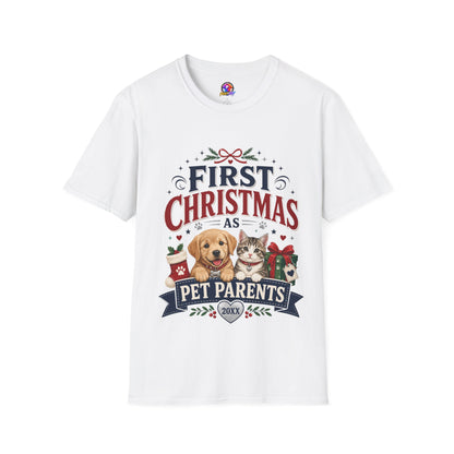 T-Shirt — "First Christmas as Pet Parents" Holiday Tee
