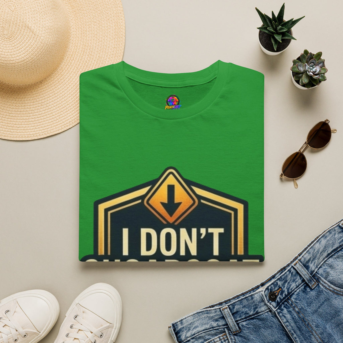 I Don’t Sugarcoat T-Shirt — Bold Caution Sign Graphic Tee (Proceed With Caution)