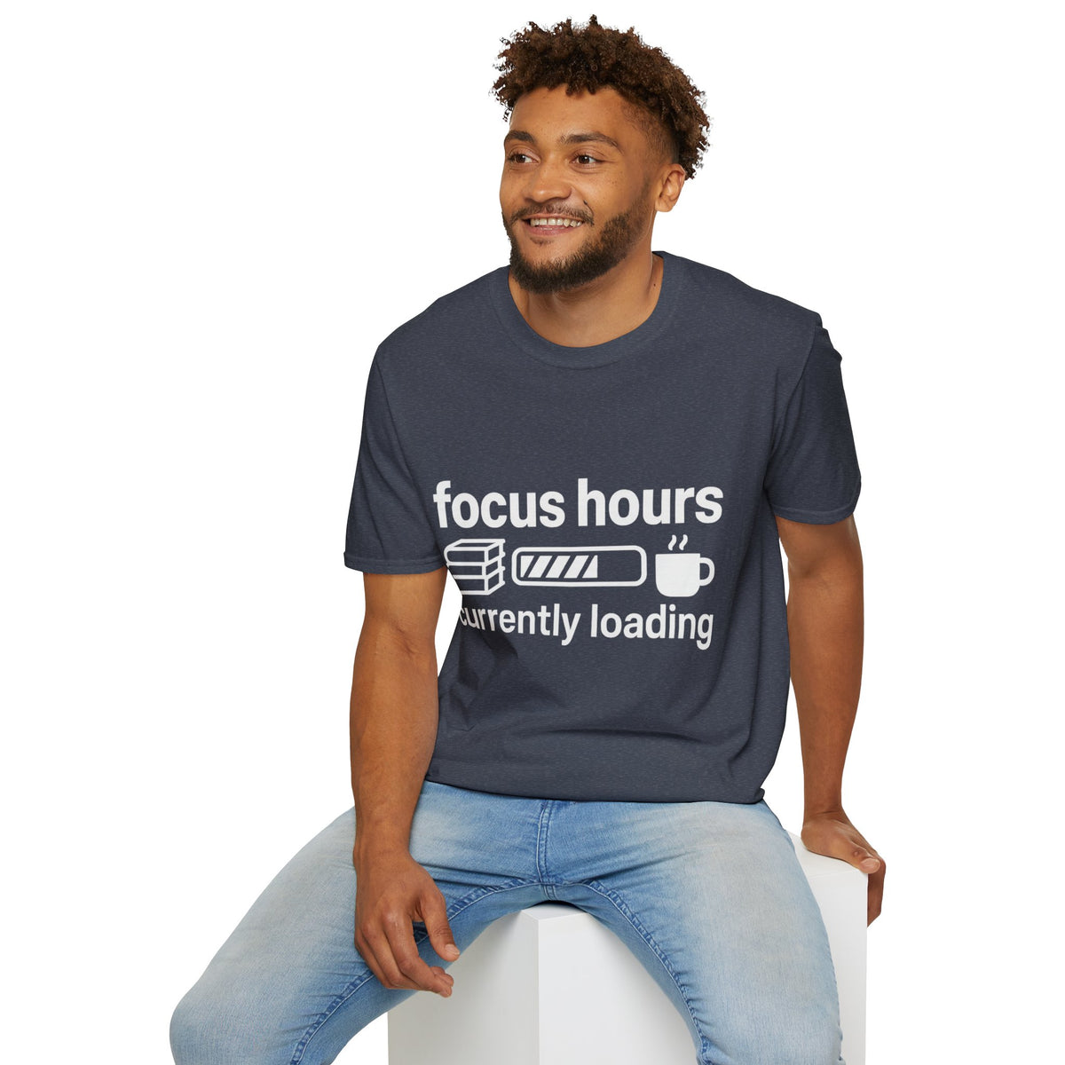 Focus Hours T-Shirt — "Focus Hours Currently Loading" Graphic Tee for Productivity & Remote Work - Trending Now - August 2026 Trends - Everyday T-Shirt